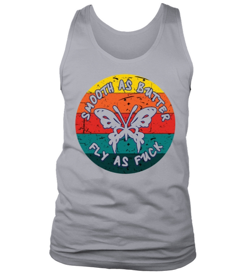 Retro Sunset Smooth as Butterfly as Fuck Colorful Tank Top Unisex