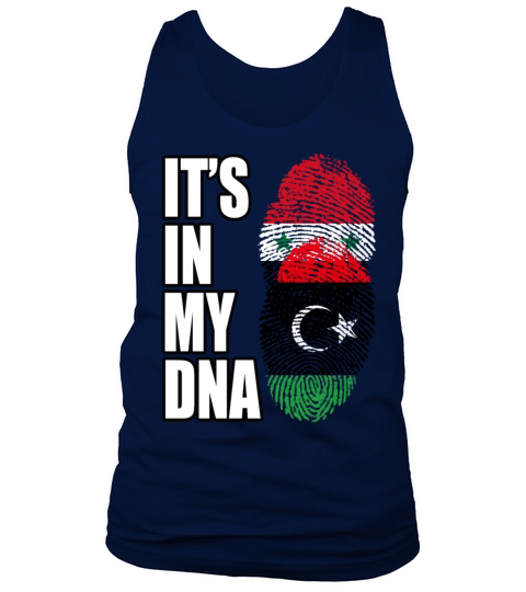 Syrian And Libyan Vintage Heritage DNA Flag Tank Top Unisex