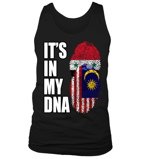 Syrian And Malaysian Vintage Heritage DNA Flag Tank Top Unisex
