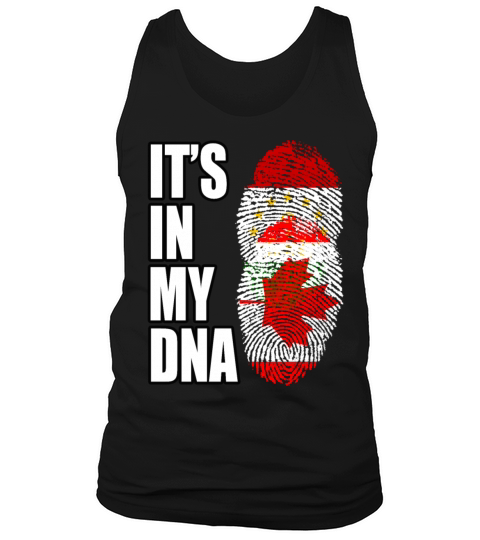Tajikistani And Canadian Vintage Heritage DNA Flag Tank Top Unisex