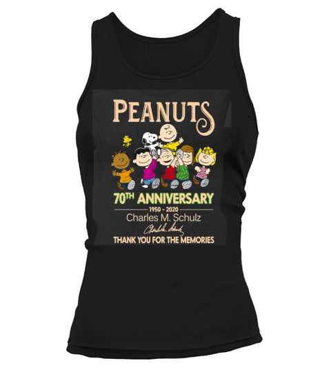 70th anniversary Peanuts Charles M Schulz thank you for memories shirt Tank top Woman
