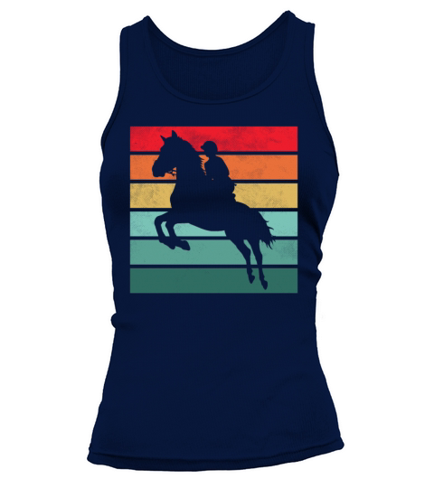 Girls Horse Riding Shirt Vintage Retro Tank top Woman