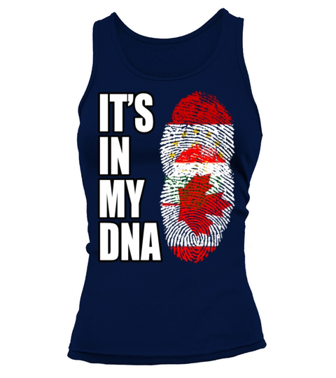 Tajikistani And Canadian Vintage Heritage DNA Flag Tank top Woman