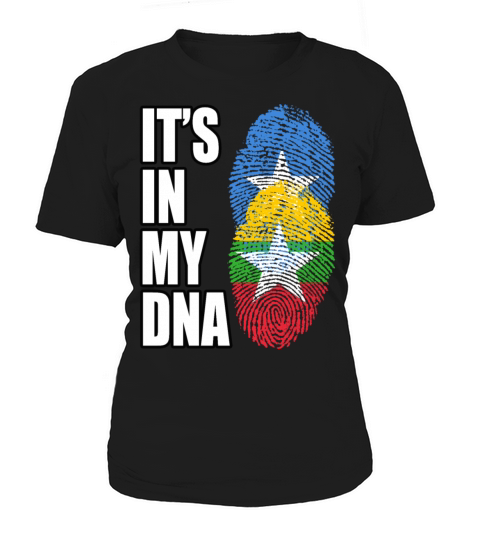 Somali And Burmese Vintage Heritage DNA Flag Women's T-Shirt