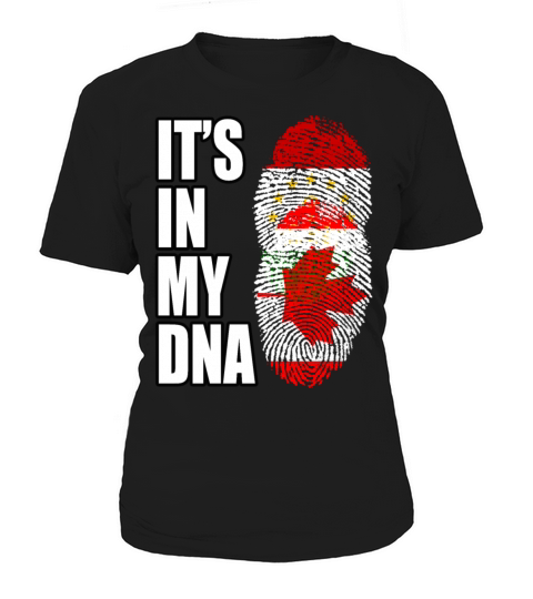 Tajikistani And Canadian Vintage Heritage DNA Flag Women's T-Shirt