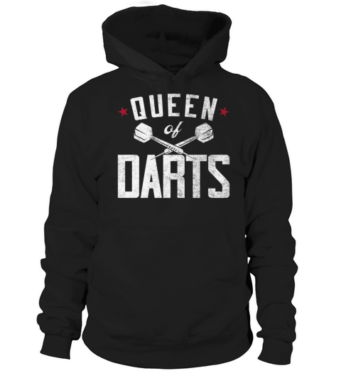 Darts Girl Vintage Queen Of Darts Hoodie Unisex