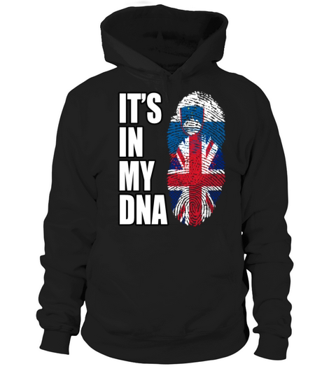 Slovenian And British Vintage Heritage DNA Flag Hoodie Unisex