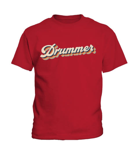 Drummer Drum Set Retro Vintage Kids T-Shirt
