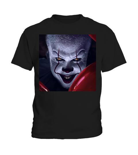 It Movie Creepy Pennywise Bedding Sets (Duvet Cover + Bed Sheet + 2 Pillowcases) Bmo054885 Kids T-Shirt
