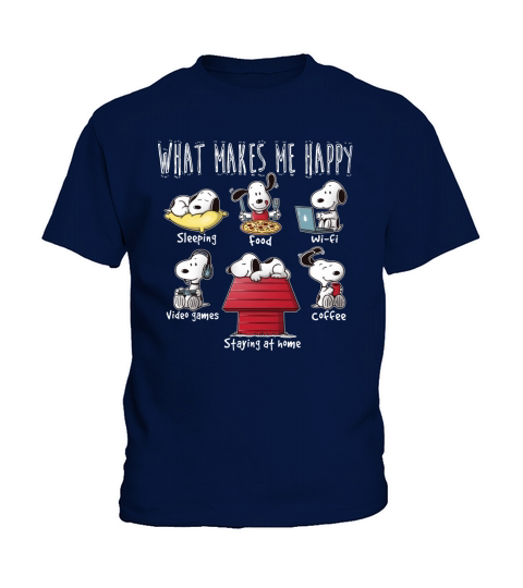 What makes Snoopy happy Kids T-Shirt