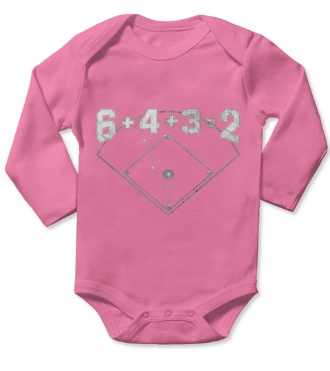 6432 baseball shirt Long Sleeve Baby One-Piece