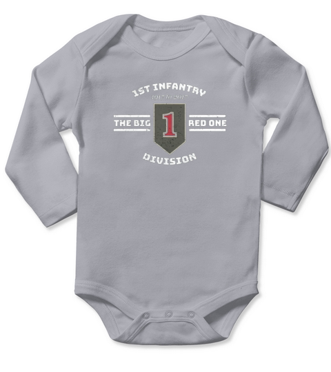 Army 1st Infantry Division Big Red One Long Sleeve Baby One-Piece
