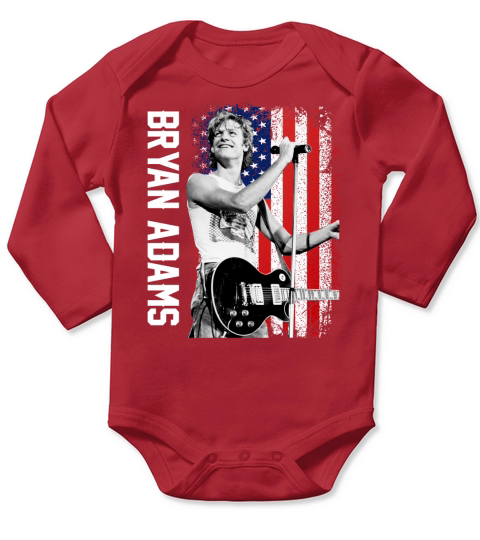 Discover Cool Bryan Adams American Flag Long Sleeve Baby One-Piece