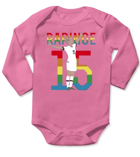 Megan Rapinoe Victory Pose Lgbtq Long Sleeve Baby One-Piece