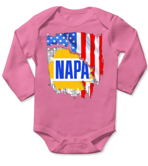 NAPA Inside American Flag Happy Independence Day shirtsh Long Sleeve Baby One-Piece