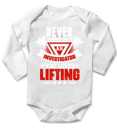 Never Underestimate Investigator Gym Workout Fitne Long Sleeve Baby One-Piece