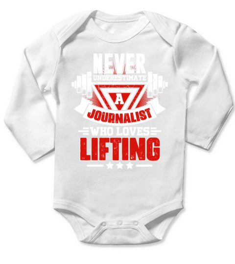 Never Underestimate Journalist Gym Workout Fitness Long Sleeve Baby One-Piece