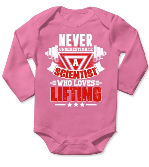 Never Underestimate Scientist Gym Workout Fitness Long Sleeve Baby One-Piece