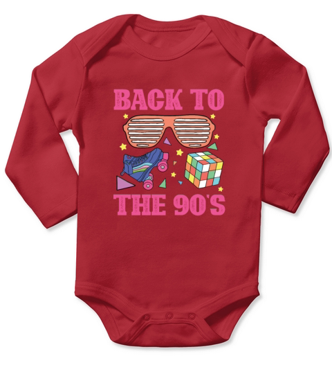 Retro 90s Nineties Era Vintage 1990s Long Sleeve Baby One-Piece