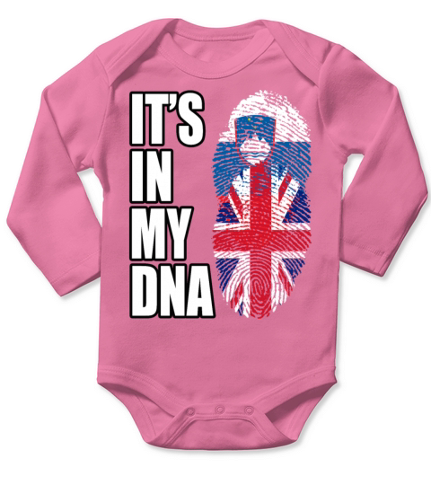 Slovenian And British Vintage Heritage DNA Flag Long Sleeve Baby One-Piece