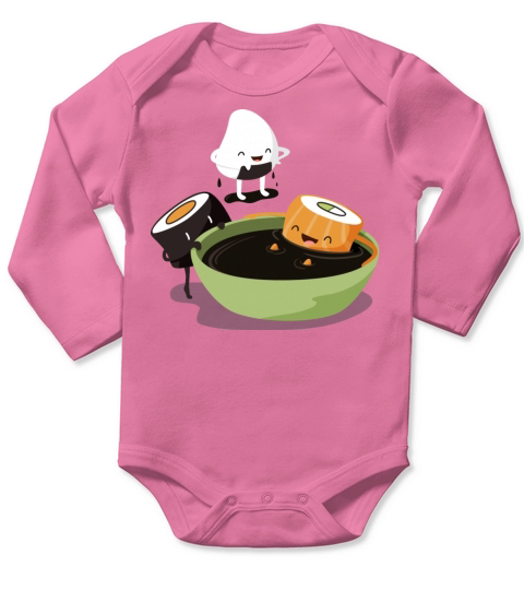Sushi Soy Bath Long Sleeve Baby One-Piece