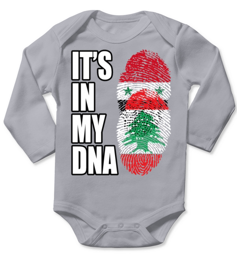 Syrian And Lebanese Vintage Heritage DNA Flag Long Sleeve Baby One-Piece