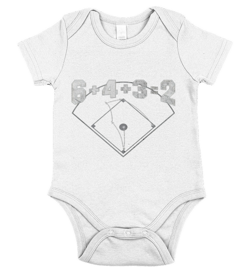 6432 baseball shirt Short Sleeve Baby One-Piece