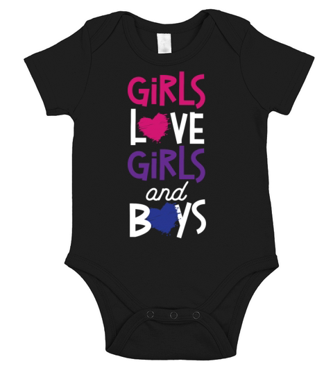 Bisexual Bi Pride Flag Girls Love Short Sleeve Baby One-Piece