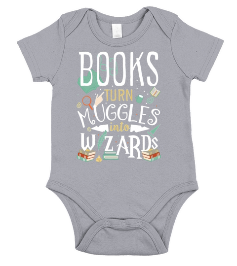 Books turn Muggles into Wizards Short Sleeve Baby One-Piece