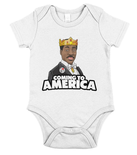 Coming to America T-Shirt Short Sleeve Baby One-Piece