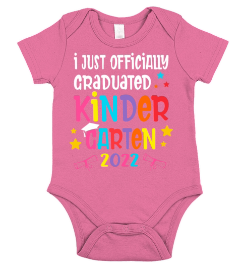 I Officially Graduated Kindergarten Graduation Short Sleeve Baby One-Piece