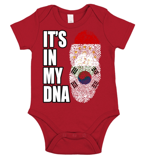 Tajikistani And South Korean Vintage Heritage DNA Short Sleeve Baby One-Piece