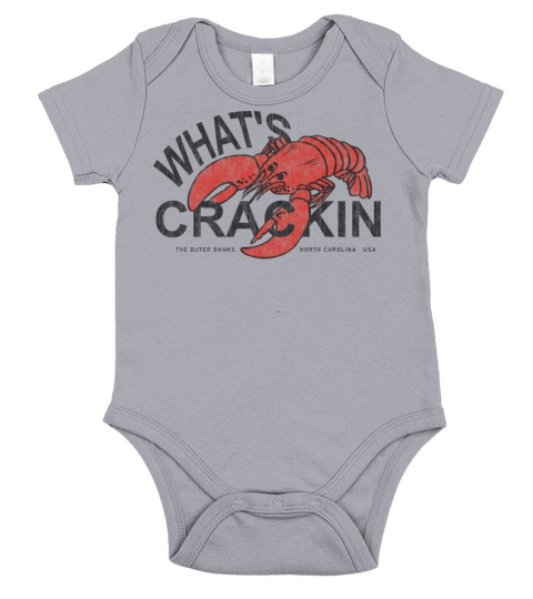 Whats Crackin Lobster The Outer Banks NC Vintage Short Sleeve Baby One-Piece