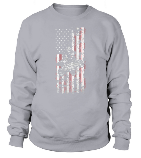 American Flag Cool ATV Four Wheeler Quad Bike T-Shirt Gift Sweatshirt Unisex