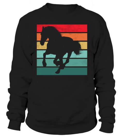 Girls Horse Riding Shirt Vintage Retro Sweatshirt Unisex