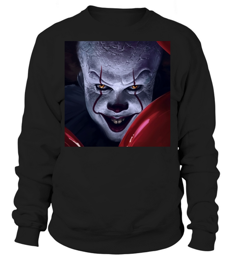 It Movie Creepy Pennywise Bedding Sets (Duvet Cover + Bed Sheet + 2 Pillowcases) Bmo054885 Sweatshirt Unisex