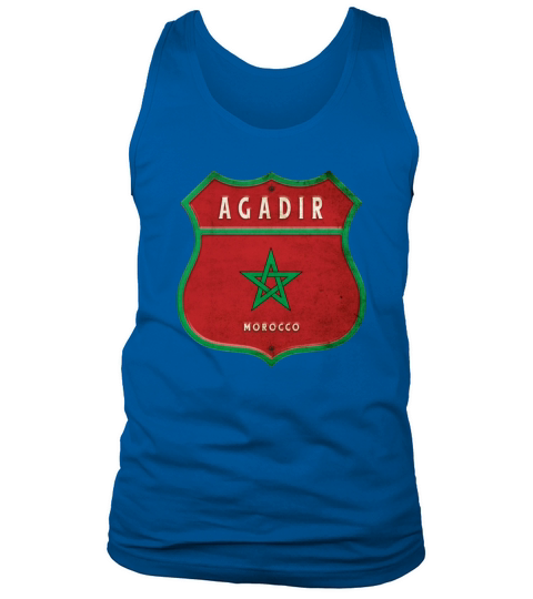 Agadir Morocco Coat of Arms Flags Design Tank Top Unisex