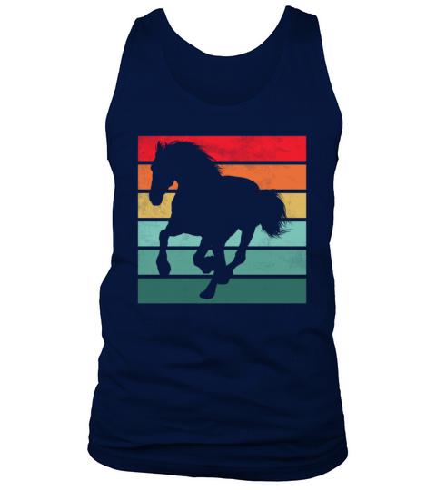 Girls Horse Riding Shirt Vintage Retro Tank Top Unisex