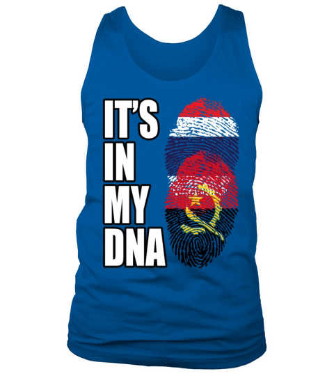 Thai And Angolan Vintage Heritage DNA Flag Tank Top Unisex