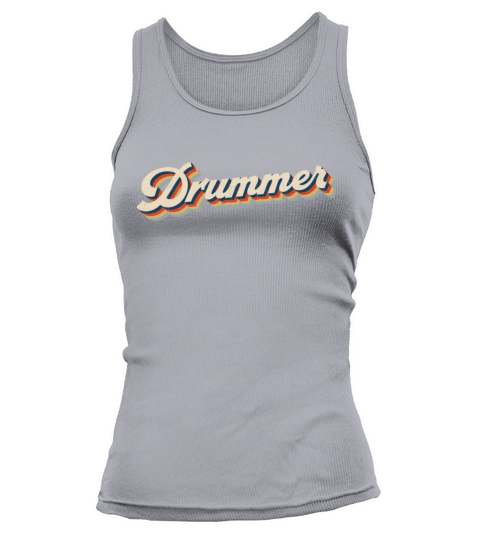 Drummer Drum Set Retro Vintage Tank top Woman