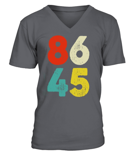 86 45 vintage retro T-Shirt, Anti Trump Impeach Impeachment V-Neck T-shirt