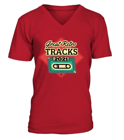 Great Retro Tracks 2021 Cassette Vintage Birthday V-Neck T-shirt