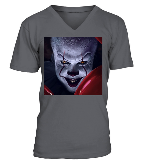 It Movie Creepy Pennywise Bedding Sets (Duvet Cover + Bed Sheet + 2 Pillowcases) Bmo054885 V-Neck T-shirt
