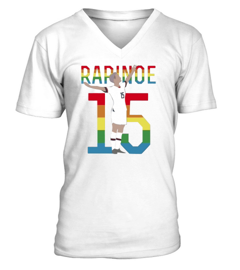 Megan Rapinoe Victory Pose Lgbtq V-Neck T-shirt