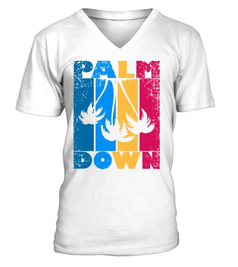 palm down vintage sunset V-Neck T-shirt