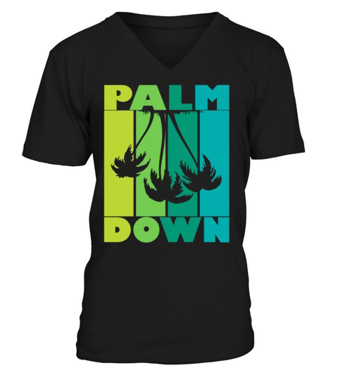 palm down vintage sunset V-Neck T-shirt