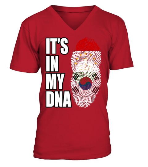 Tajikistani And South Korean Vintage Heritage DNA V-Neck T-shirt