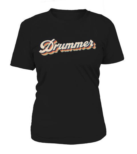 Drummer Drum Set Retro Vintage Women's T-Shirt