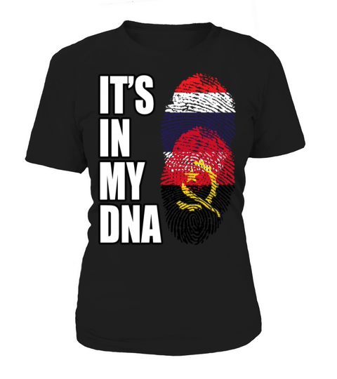 Thai And Angolan Vintage Heritage DNA Flag Women's T-Shirt