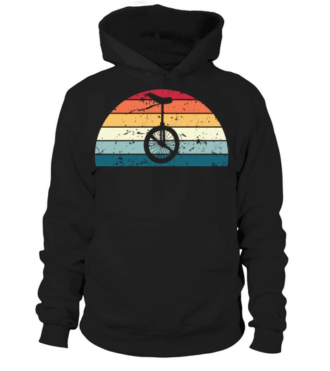 Retro Unicycling Sunset Vintage Unicycle Sunrise Hoodie Unisex